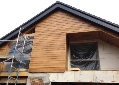 Exterior cladding on a new build in Sywell