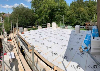 Second floor and insulation installed