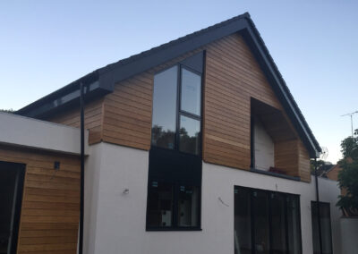 Cladding on a new build in Sywell