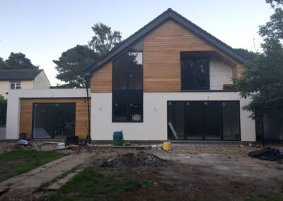 Rear elevation of a new build on Sywell, Northants