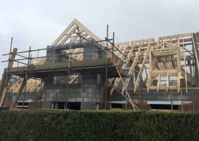 Roof being constructed on a new build property in Kettering