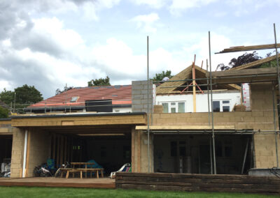 New roof joists installed and blockwork underway